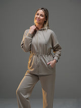 Move Set Long Soft Touch Jacket and Wide Leg Pant