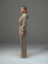 Move Set Long Soft Touch Jacket and Wide Leg Pant