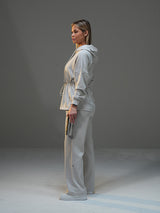 Move Set Long Soft Touch Jacket and Wide Leg Pant