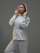 Move Set Long Soft Touch Jacket and Wide Leg Pant
