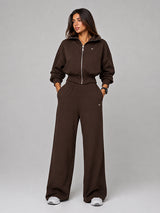 Move Set Cropped Jacket with Wide Leg Pant