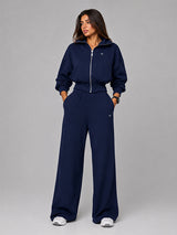 Move Set Cropped Jacket with Wide Leg Pant