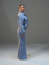 Set Cropped Jacket with Flared Pant