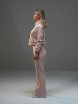 Move Set Cropped Jacket with Wide Leg Pant