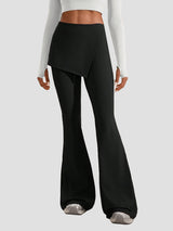 Move High waist Flare Pants with layered skirt overlay