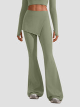 Move High waist Flare Pants with layered skirt overlay