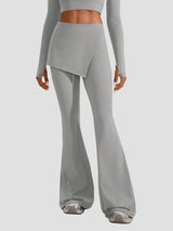 Move High waist Flare Pants with layered skirt overlay
