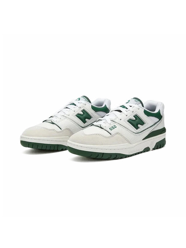 New Balance 550 White/ Team Forest Green