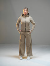 Set Full-zip Hoodie with Wide Leg Pant