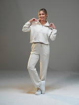 Move Set Cropped Half-Zip Hoodie with Wide Leg Pant