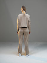 Move Set Cropped Half-Zip Hoodie with Wide Leg Pant