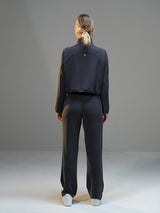 Move Set Cropped Half-Zip Hoodie with Wide Leg Pant