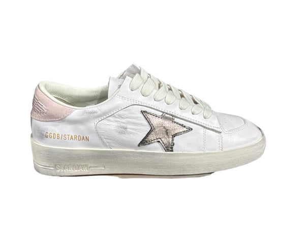 Golden goose white metallic pink