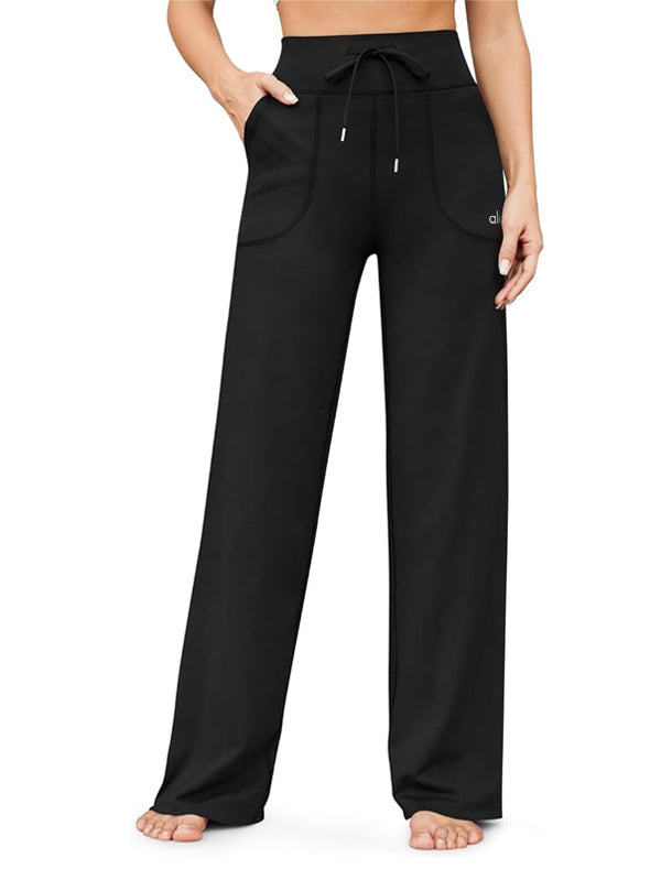 Alo Stretch Wide Leg Trousers High Waisted